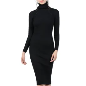 Autumn Winter Knitted Sweater Dresses
