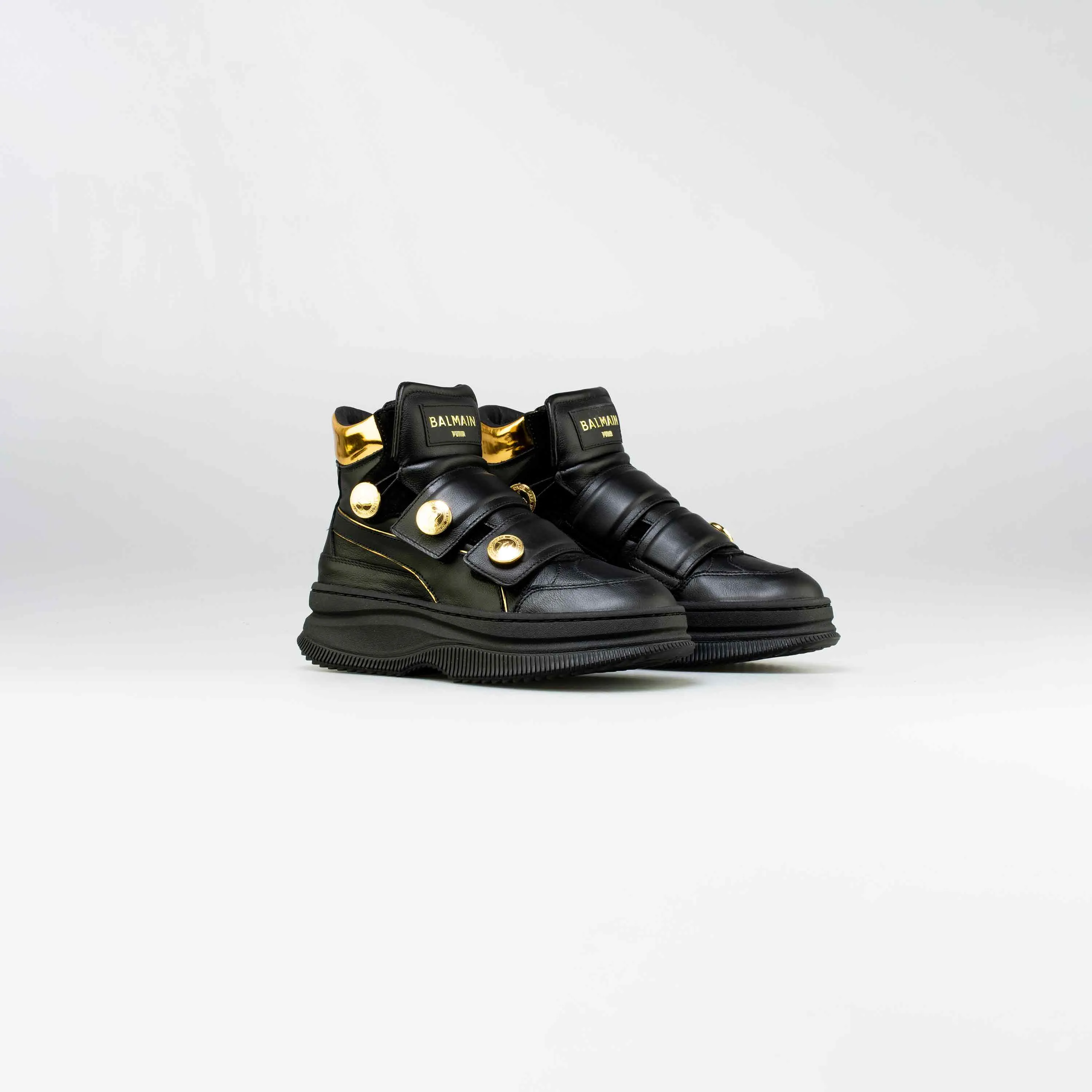 Balmain X Puma Deva Straps Womens Lifestyle Shoe - Black/Gold