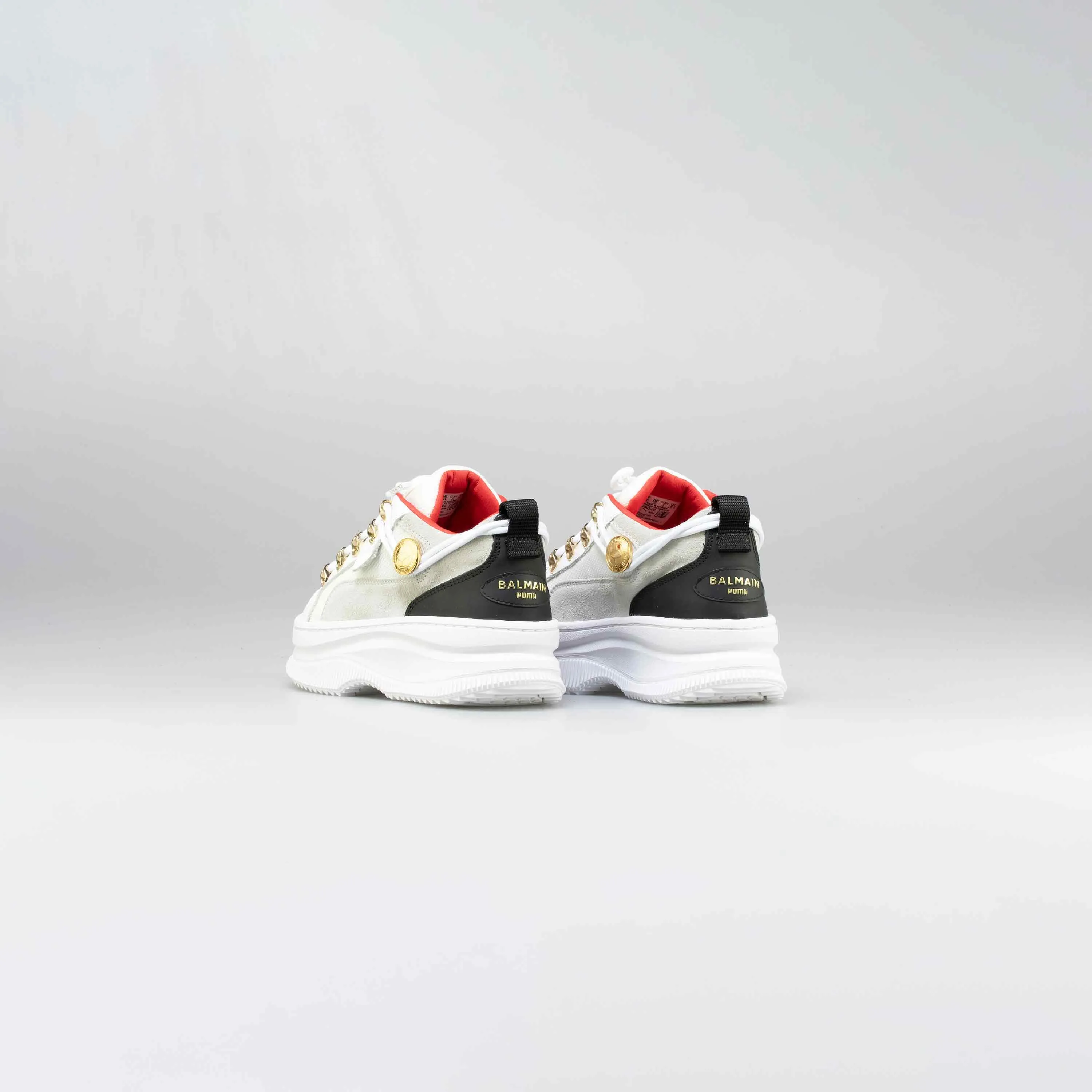 Balmain X Puma Deva Womens Lifestyle Shoe - White/Black-Red-Gold