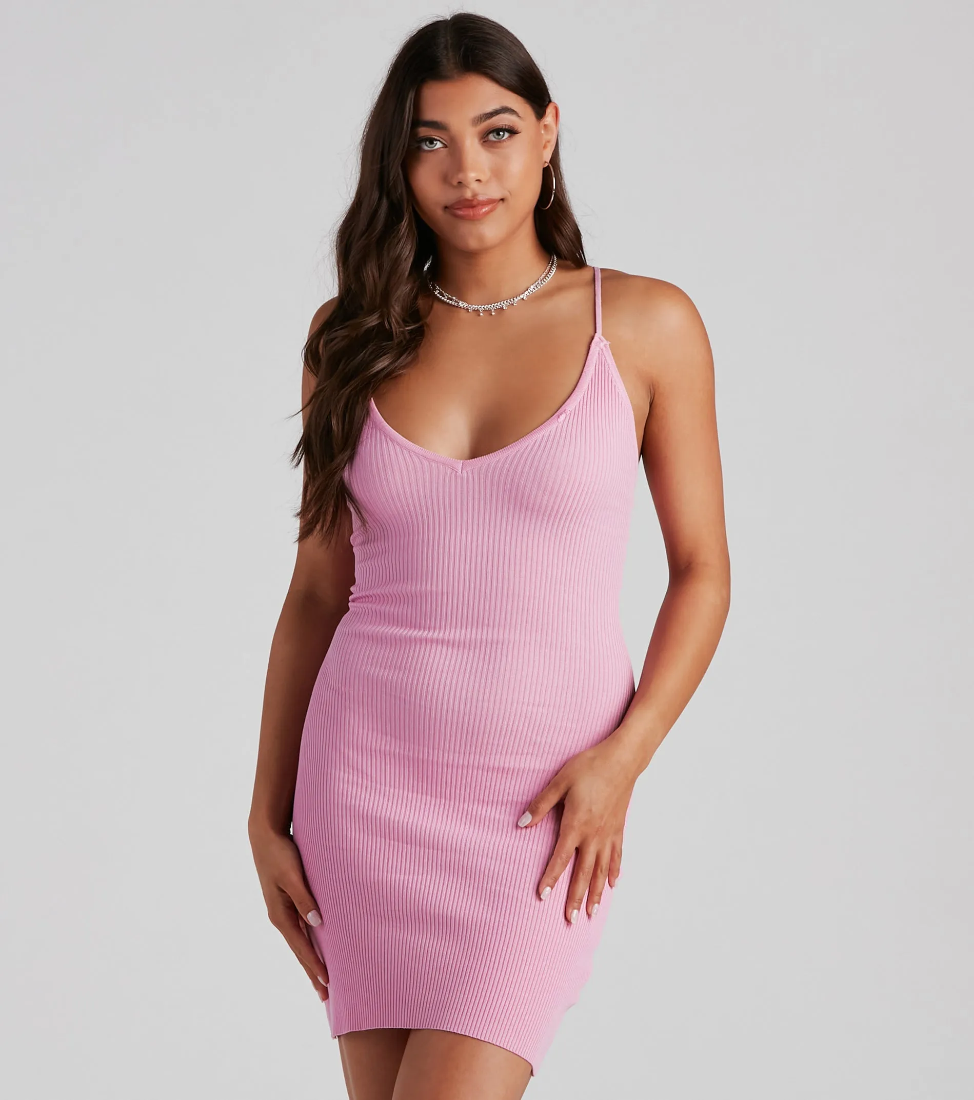 Basic Glam Lattice Short Dress