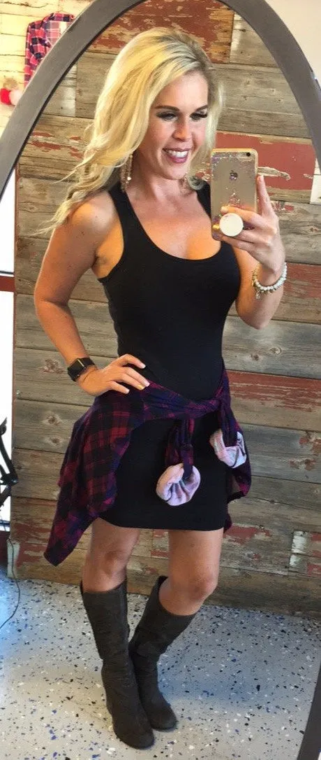 Basic Tank Dress: Black