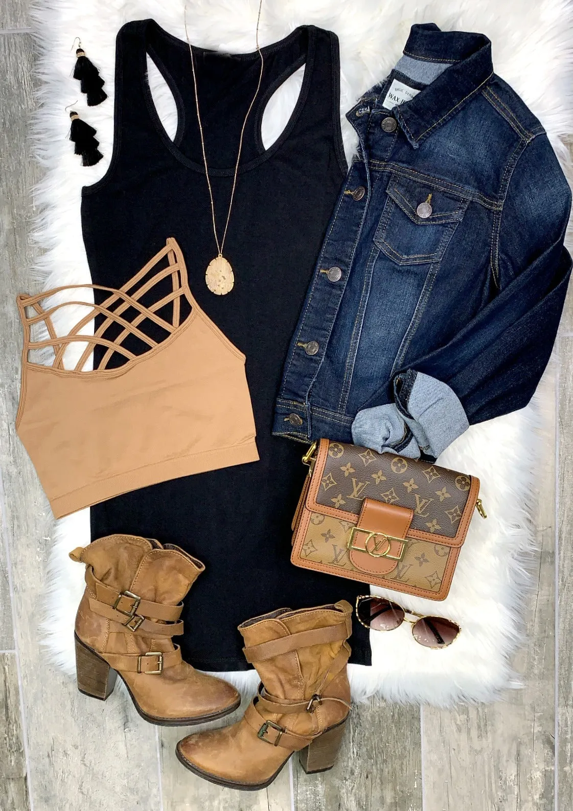 Basic Tank Dress: Black