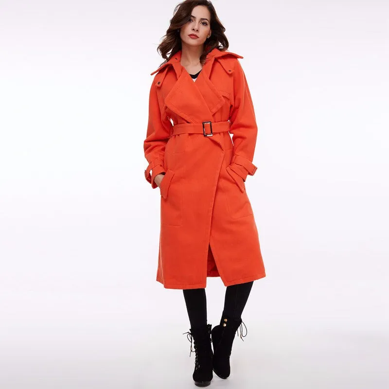 Belted Trench Coat Of Cotton