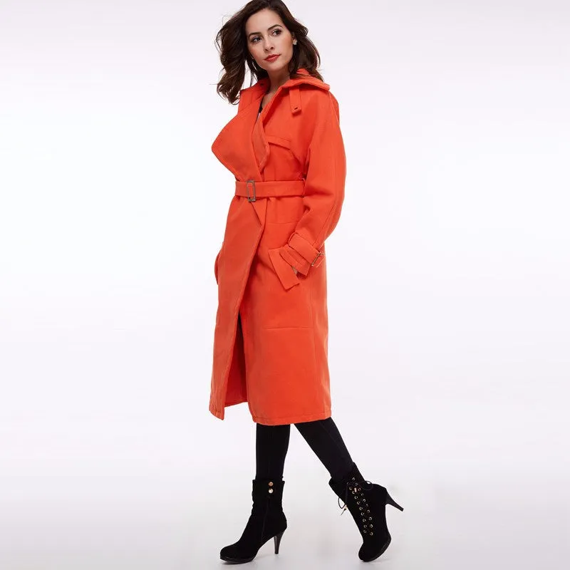 Belted Trench Coat Of Cotton