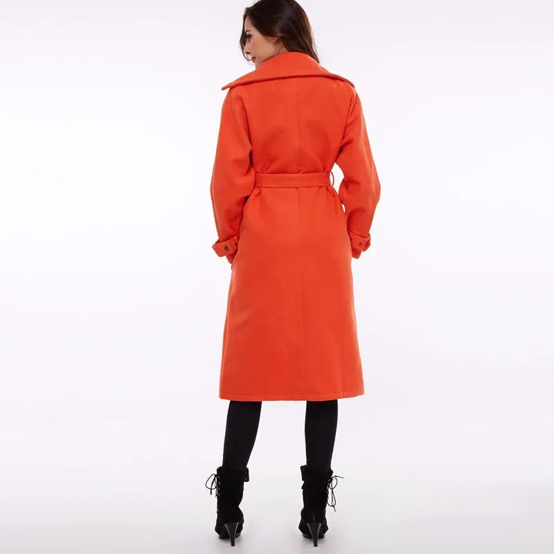 Belted Trench Coat Of Cotton