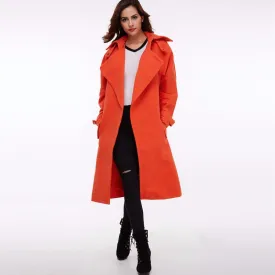 Belted Trench Coat Of Cotton