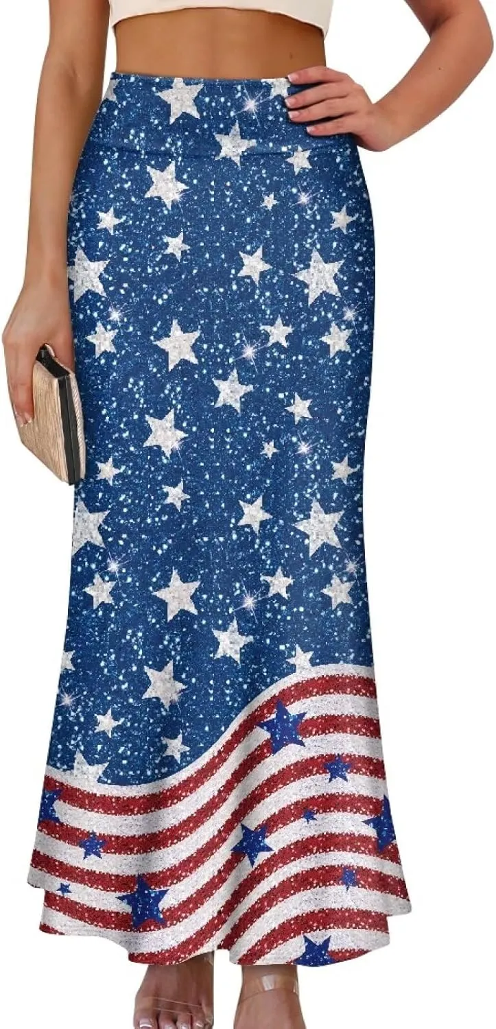Biyejit Long Pencil Skirts for Women High Waisted Maxi Skirt Tummy Control Bodycon Skirt Women Floor Length Long Skirts S-2XL
