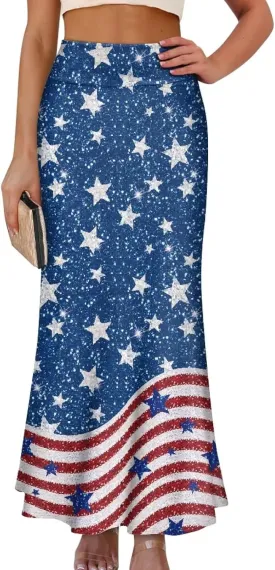 Biyejit Long Pencil Skirts for Women High Waisted Maxi Skirt Tummy Control Bodycon Skirt Women Floor Length Long Skirts S-2XL
