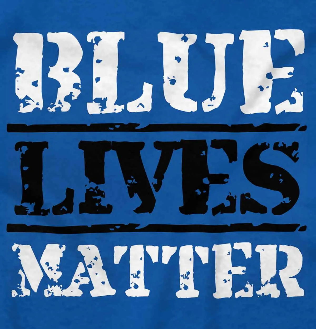Blue Lives Matter Bold Zip Hoodie