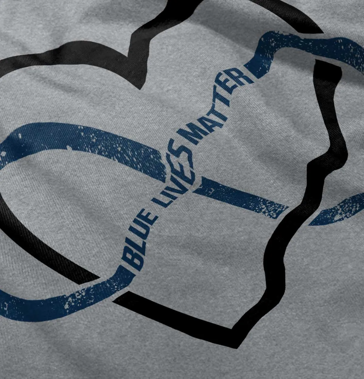 Blue Lives Matter Heart Infinity Zip Hoodie