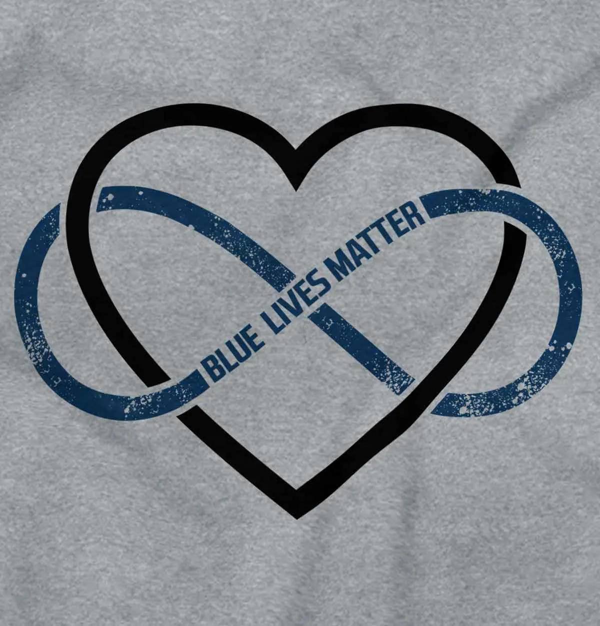 Blue Lives Matter Heart Infinity Zip Hoodie
