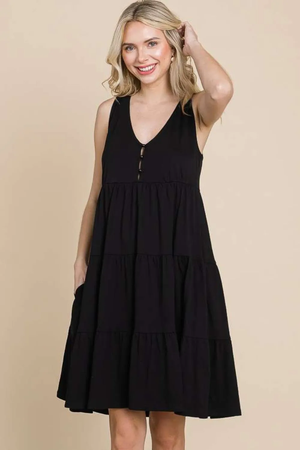 Blue Zone Planet |  Culture Code Racerback Tiered Tank Dress