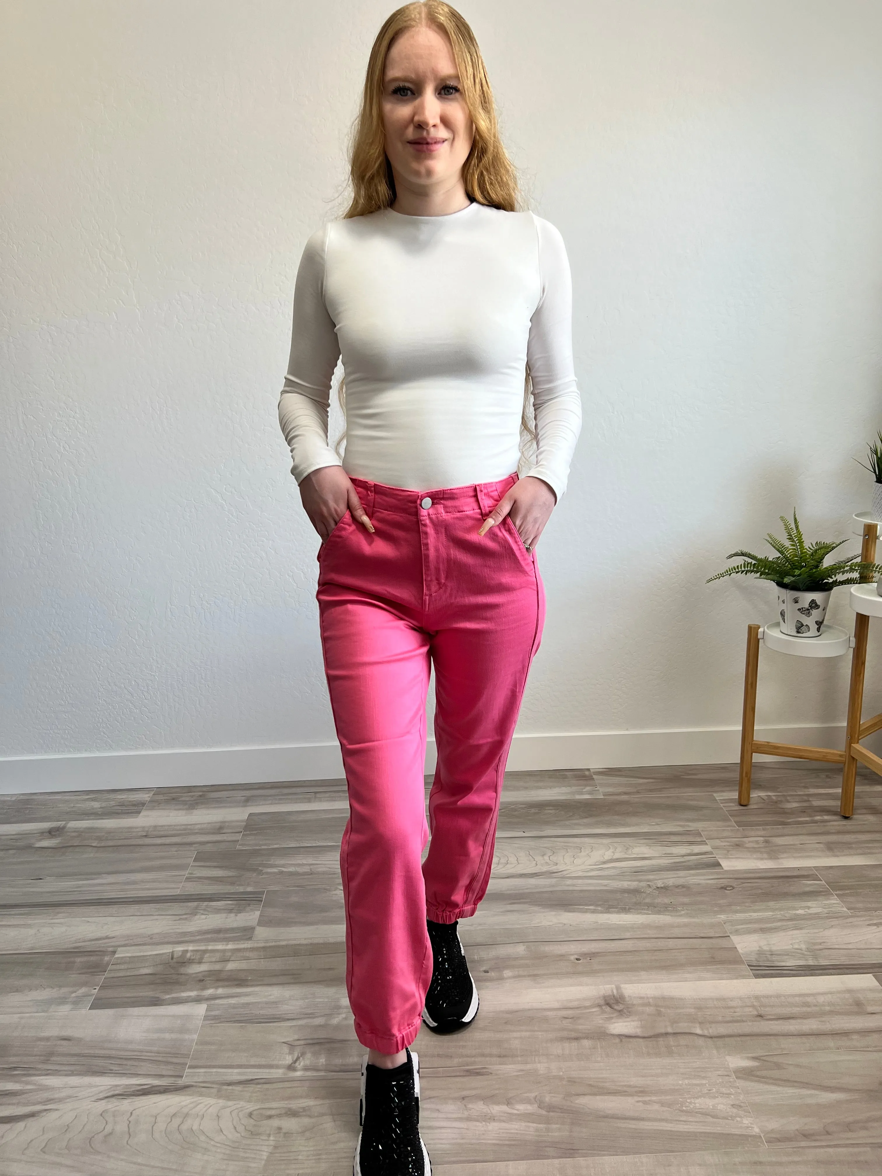 Blush Bloom Jogger Jeans
