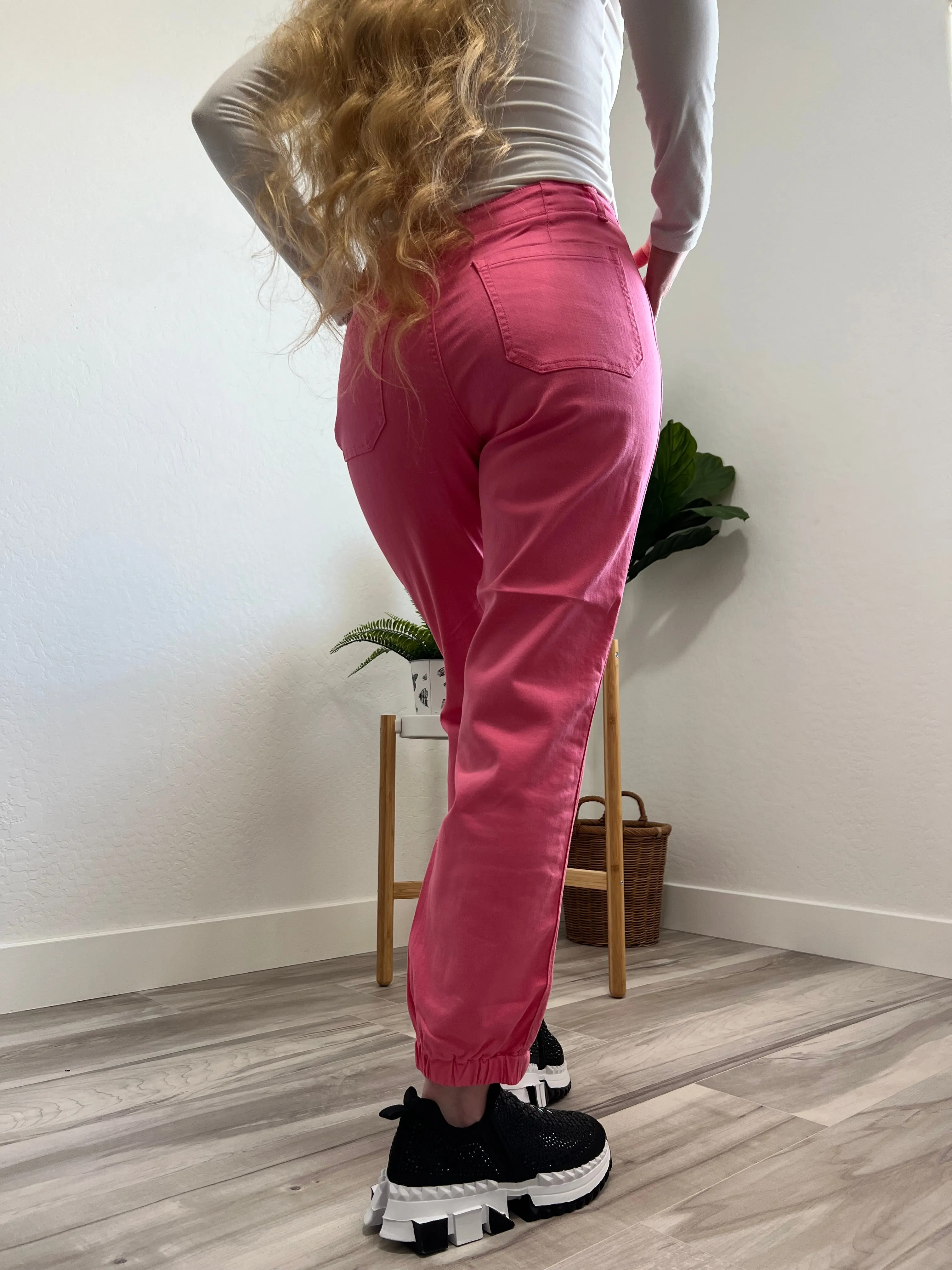 Blush Bloom Jogger Jeans