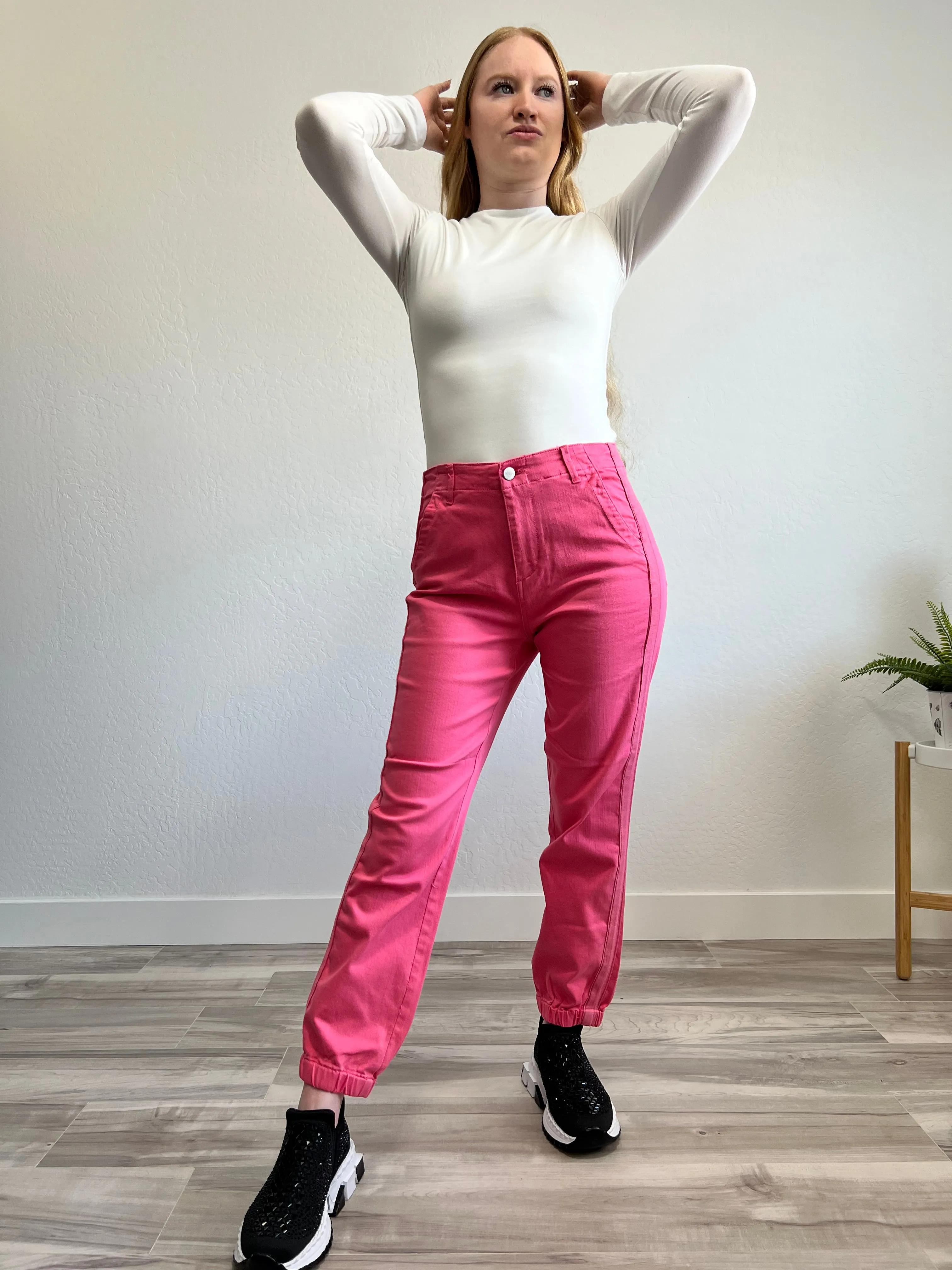 Blush Bloom Jogger Jeans