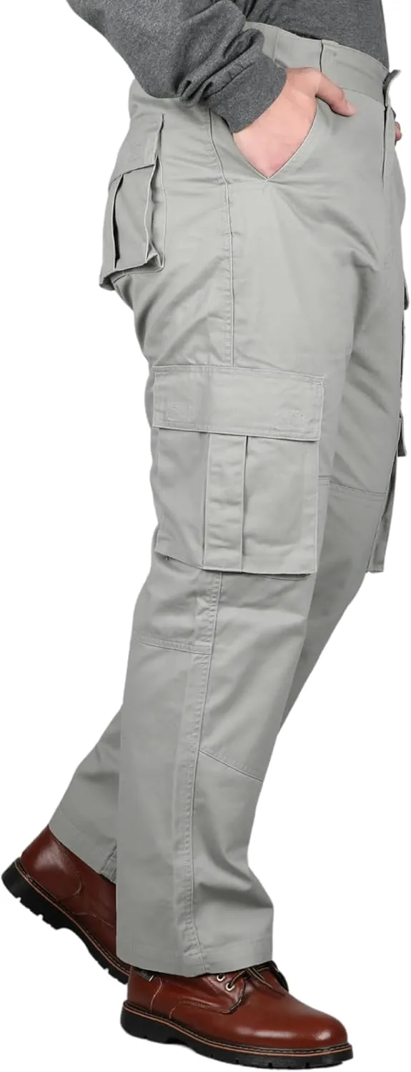 BOCOMAL FR Pants for Men Cargo Pockets Flame Resistant/Fire Retardant Elastic Waist Water & Oil Repellent Finish