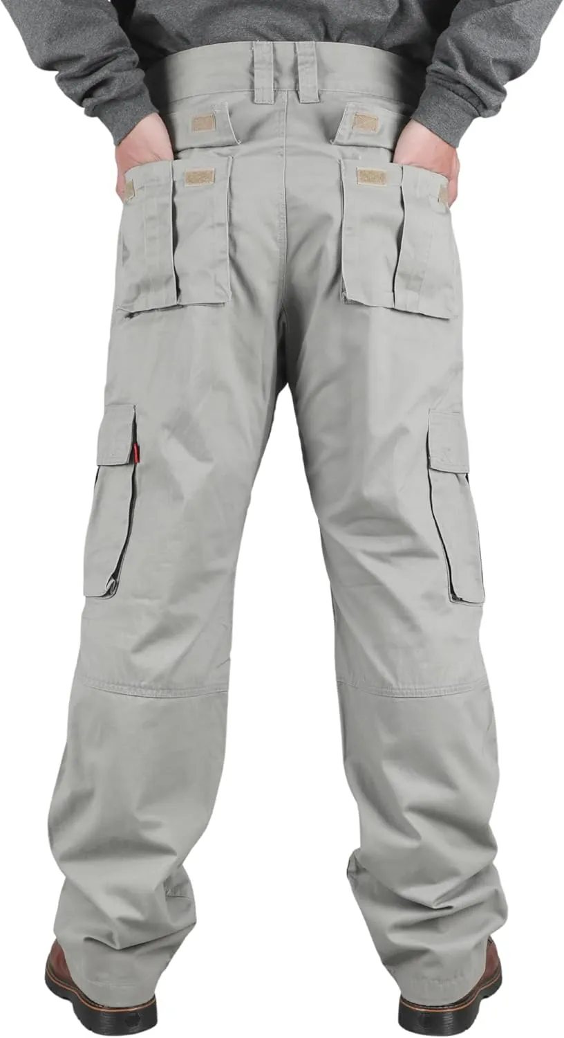 BOCOMAL FR Pants for Men Cargo Pockets Flame Resistant/Fire Retardant Elastic Waist Water & Oil Repellent Finish