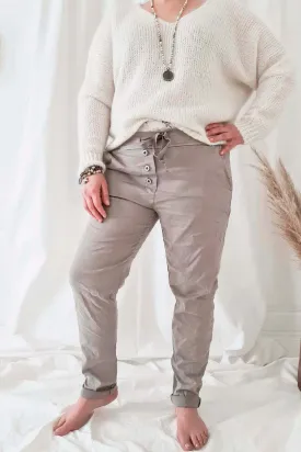 Casual tencel joggerit, hiekka