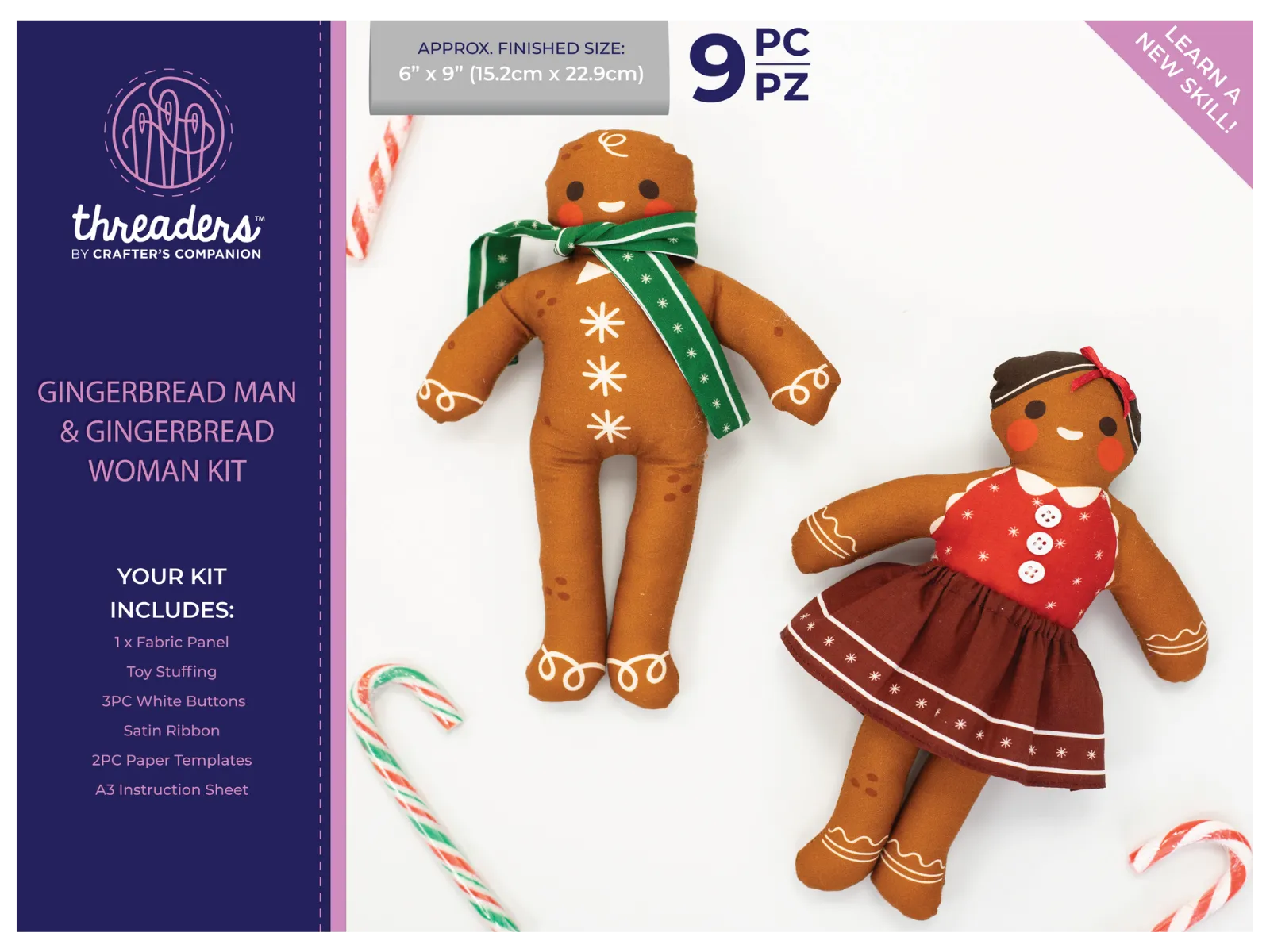 Christmas Character Fabric Panel Bundle - Threaders