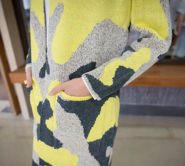 Cotton Coat With Camouflage Pattern