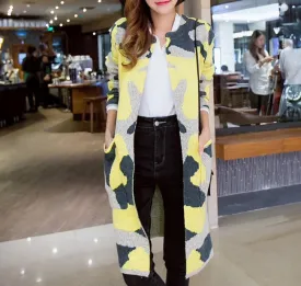 Cotton Coat With Camouflage Pattern