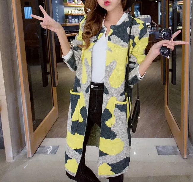 Cotton Coat With Camouflage Pattern