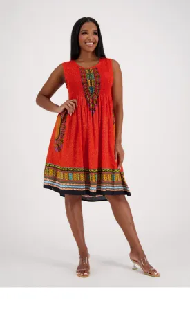 Dashiki Print Tank Dress
