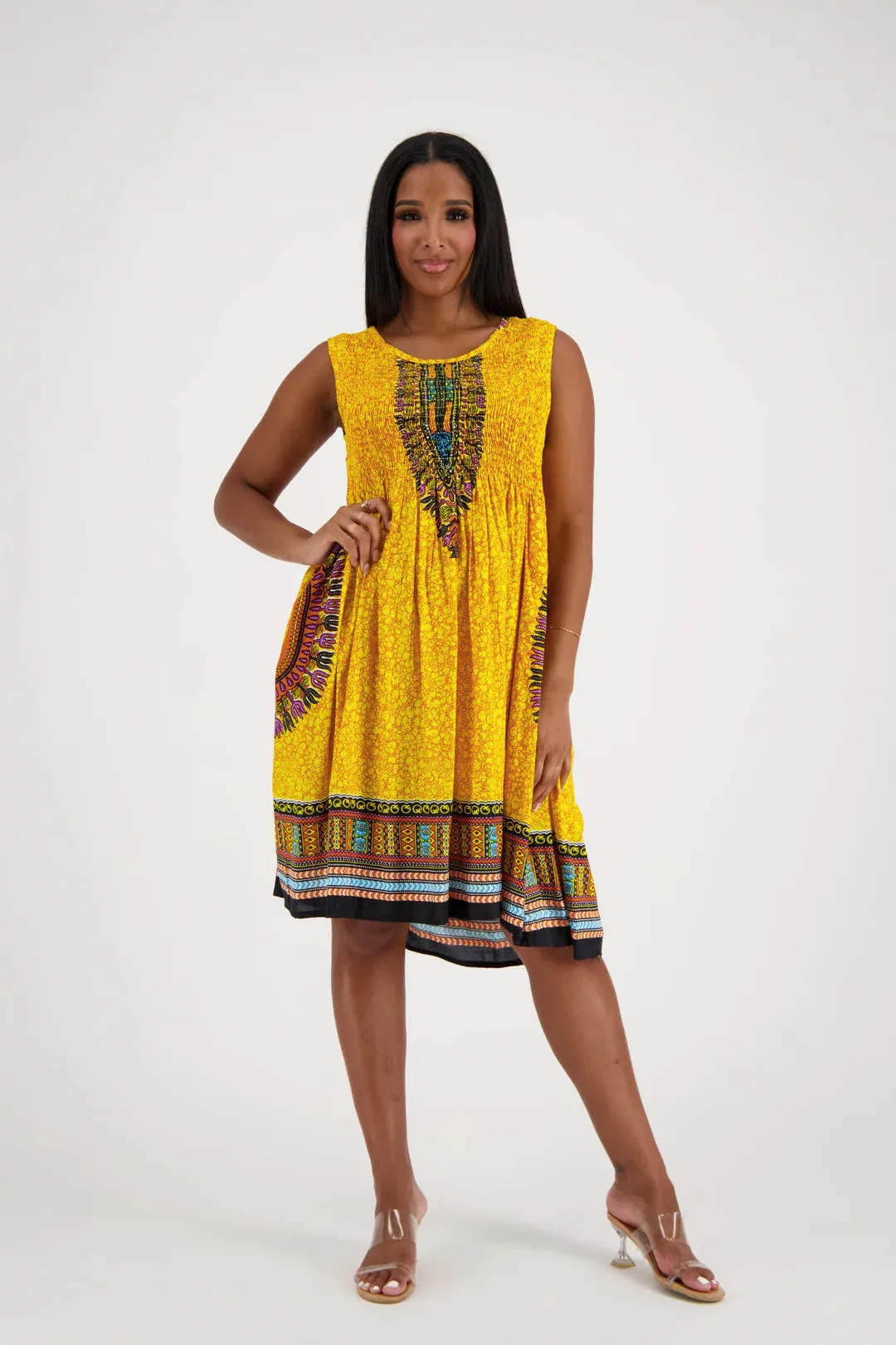 Dashiki Print Tank Dress
