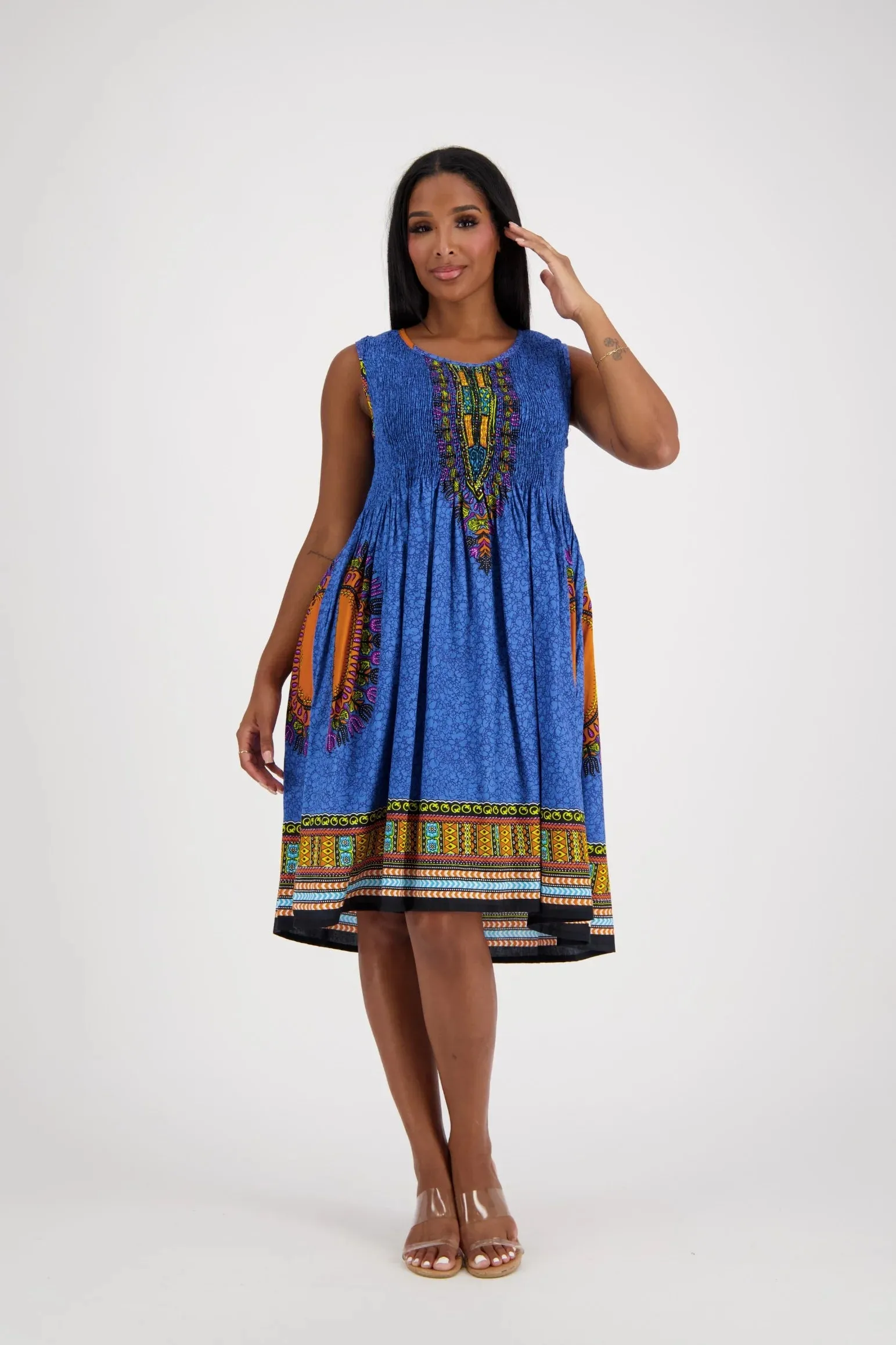 Dashiki Print Tank Dress