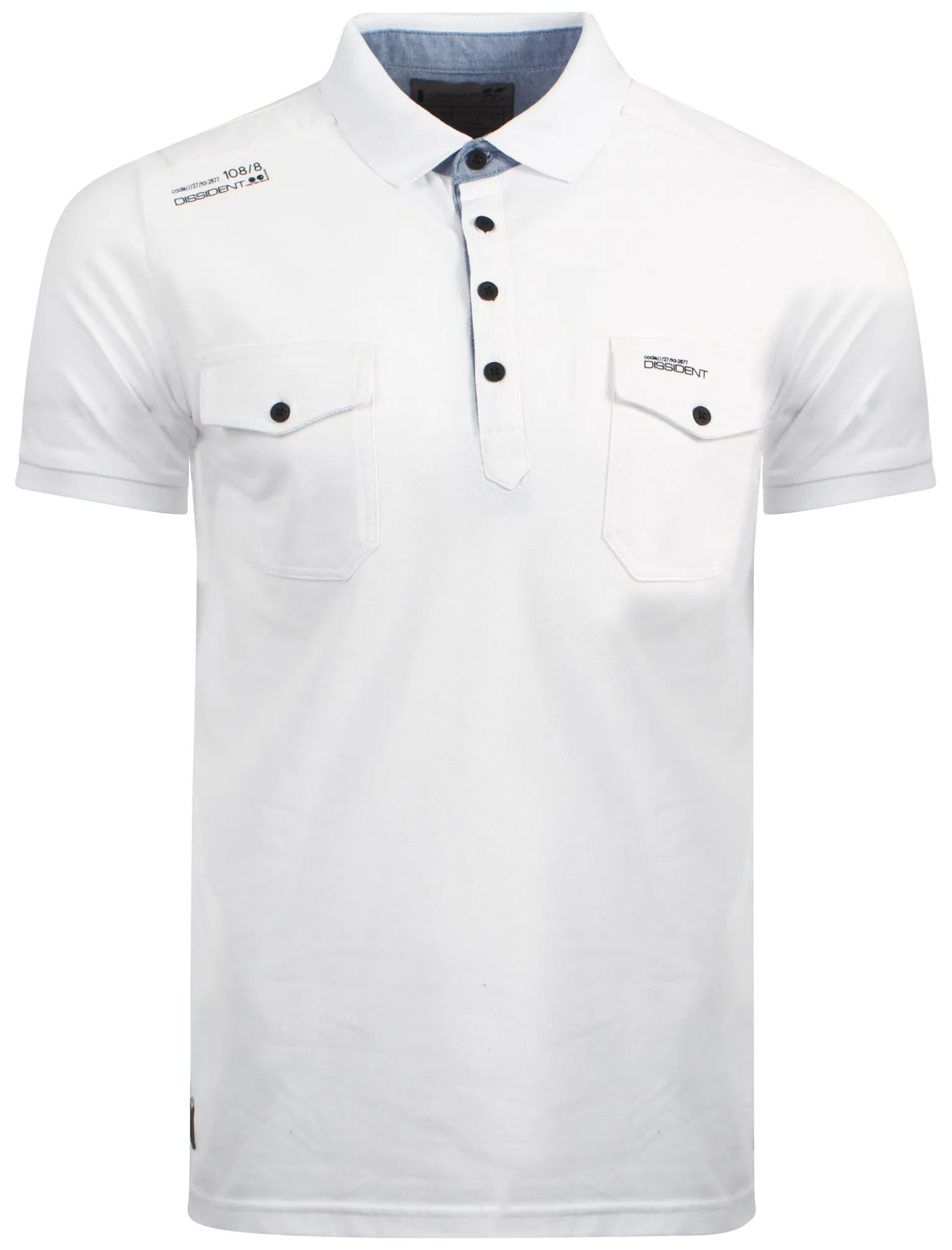 Dissident Zenith cotton white polo shirt