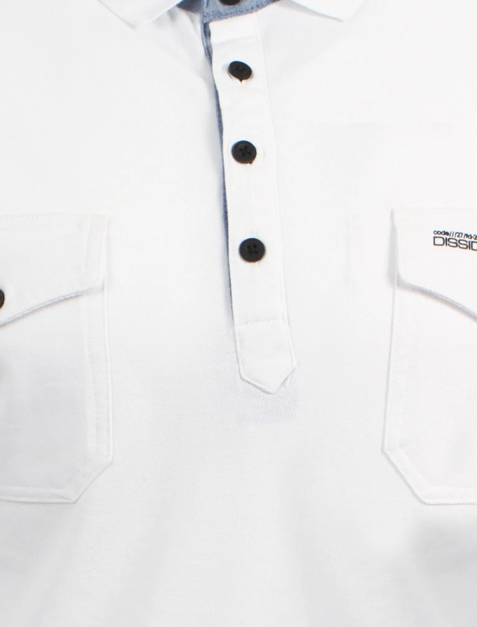 Dissident Zenith cotton white polo shirt