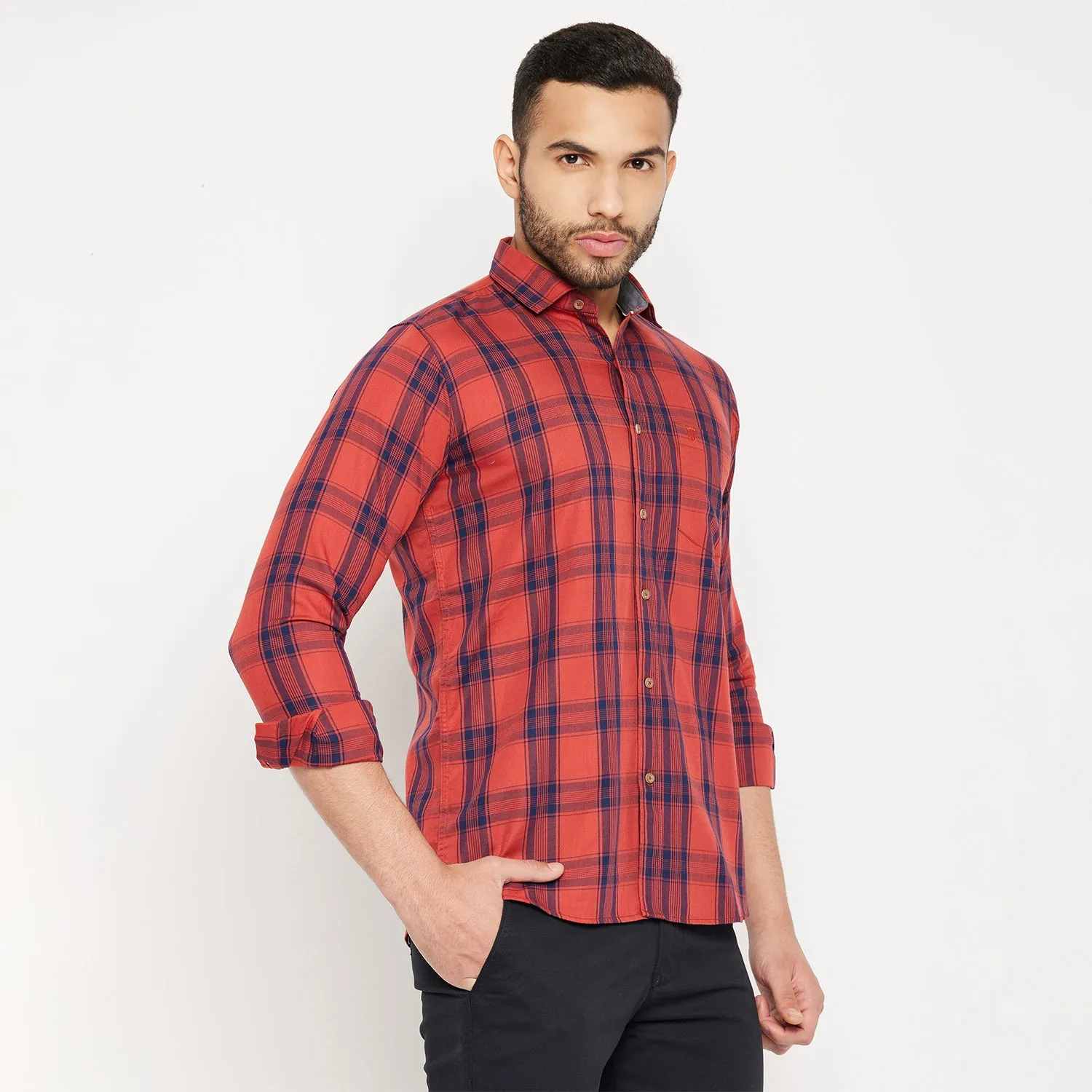Duke Stardust Men Full Sleeve Cotton Shirt (SD8CKTFQ)