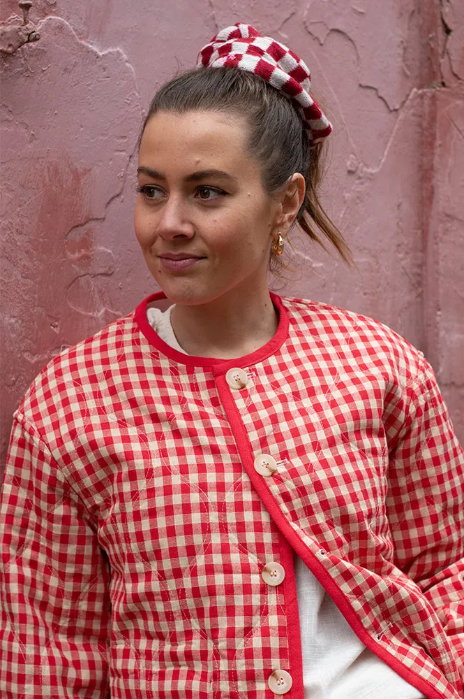 FRNCH Alezia Rouge Quilted Jacket
