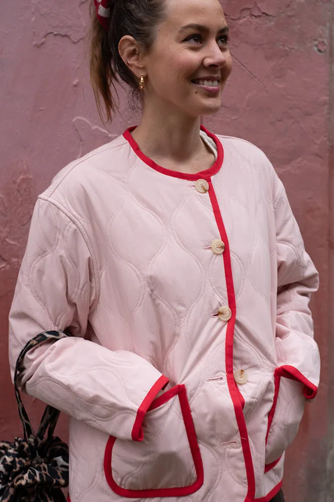 FRNCH Alezia Rouge Quilted Jacket