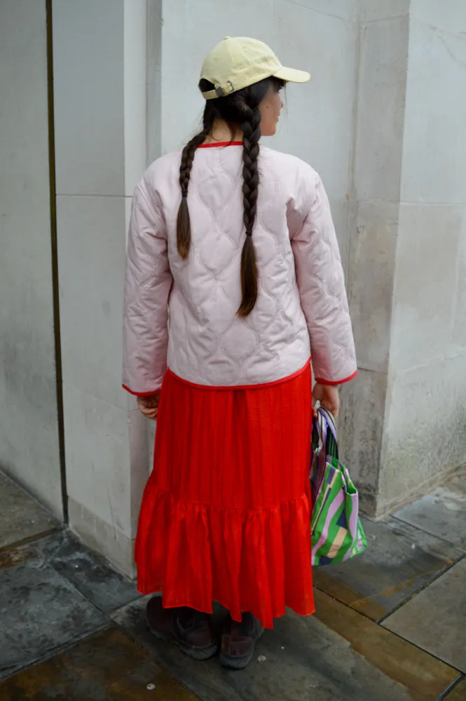 FRNCH Alezia Rouge Quilted Jacket