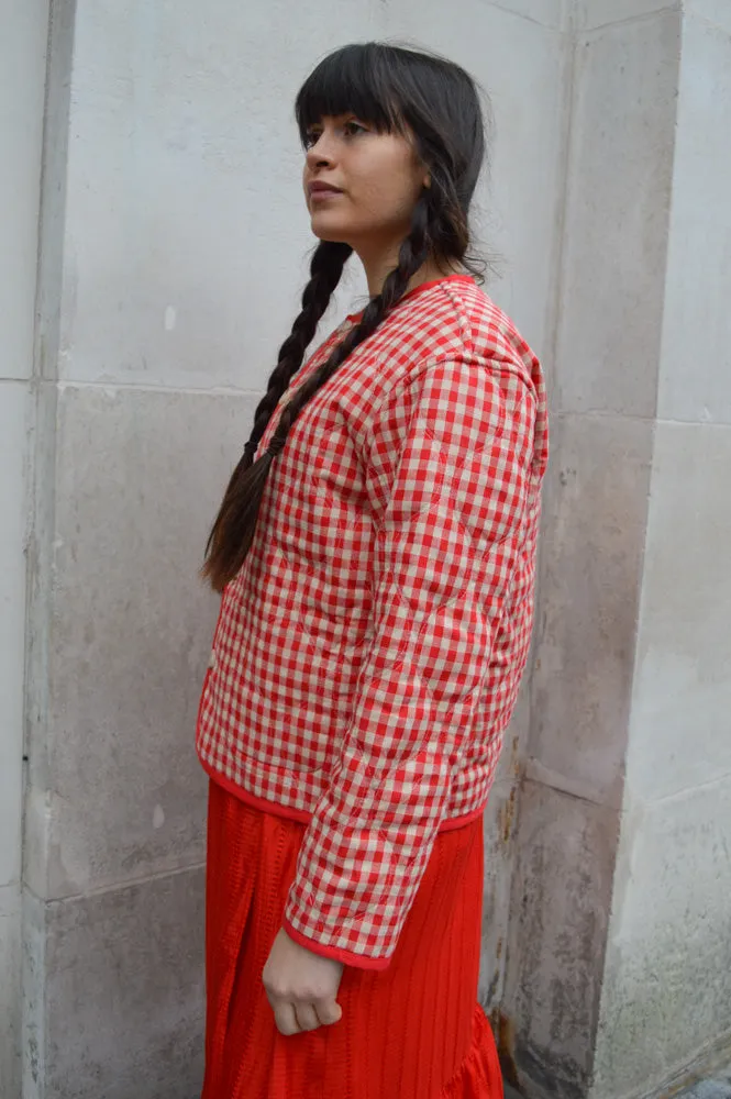 FRNCH Alezia Rouge Quilted Jacket