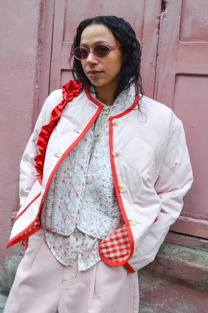 FRNCH Alezia Rouge Quilted Jacket