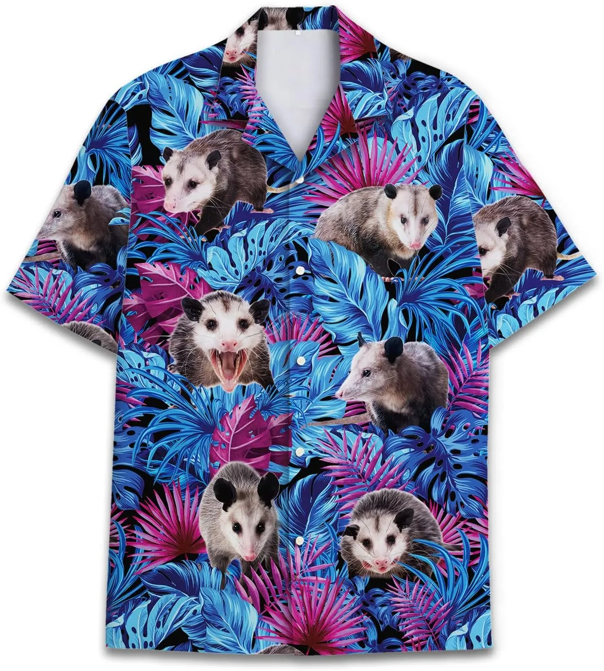 Funny Superheroes Eyes Casual Button Down Short Sleeve Holiday Summer Beach Hawaiian Shirt