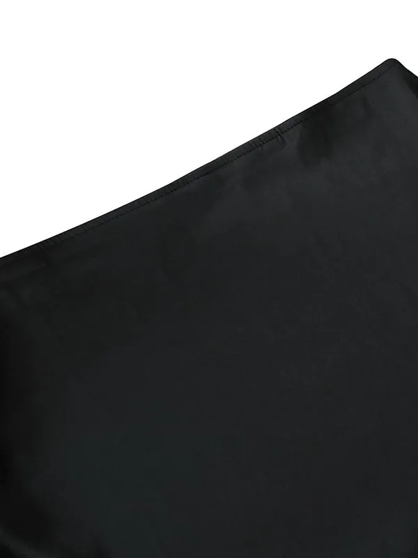 High Waisted Elasticity Solid Color Split-Joint Skirts