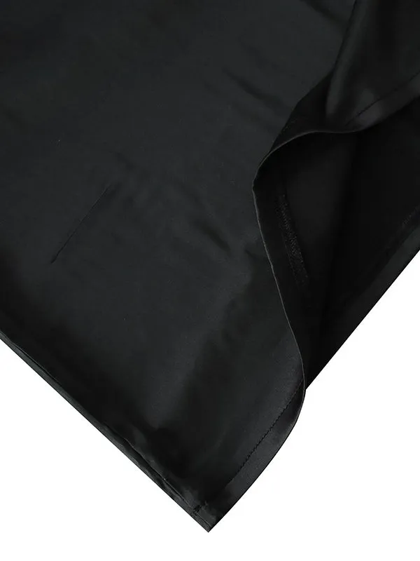 High Waisted Elasticity Solid Color Split-Joint Skirts