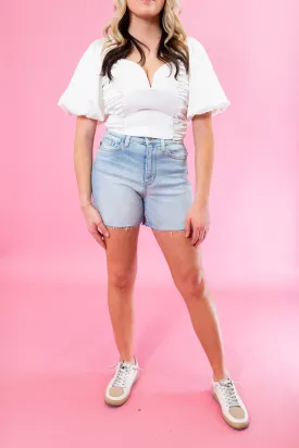 Judy Blue: HW Shorts with Destroy Back