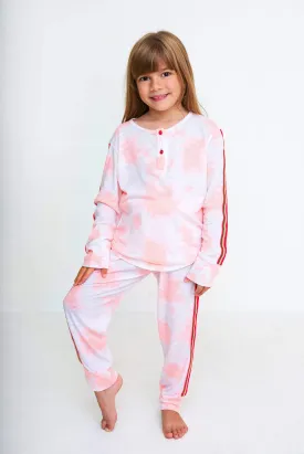 Kids Tie Dye Henley Pant