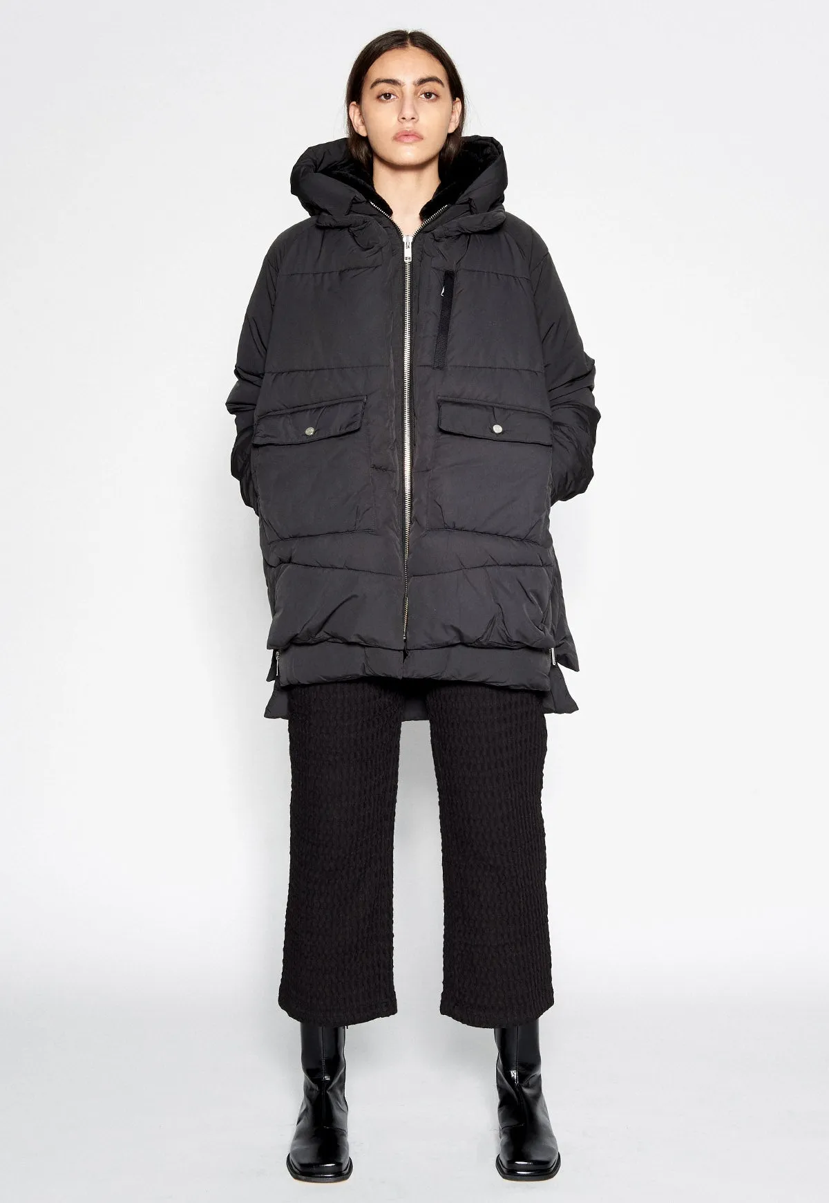 Lyndon Faux Down Jacket Black