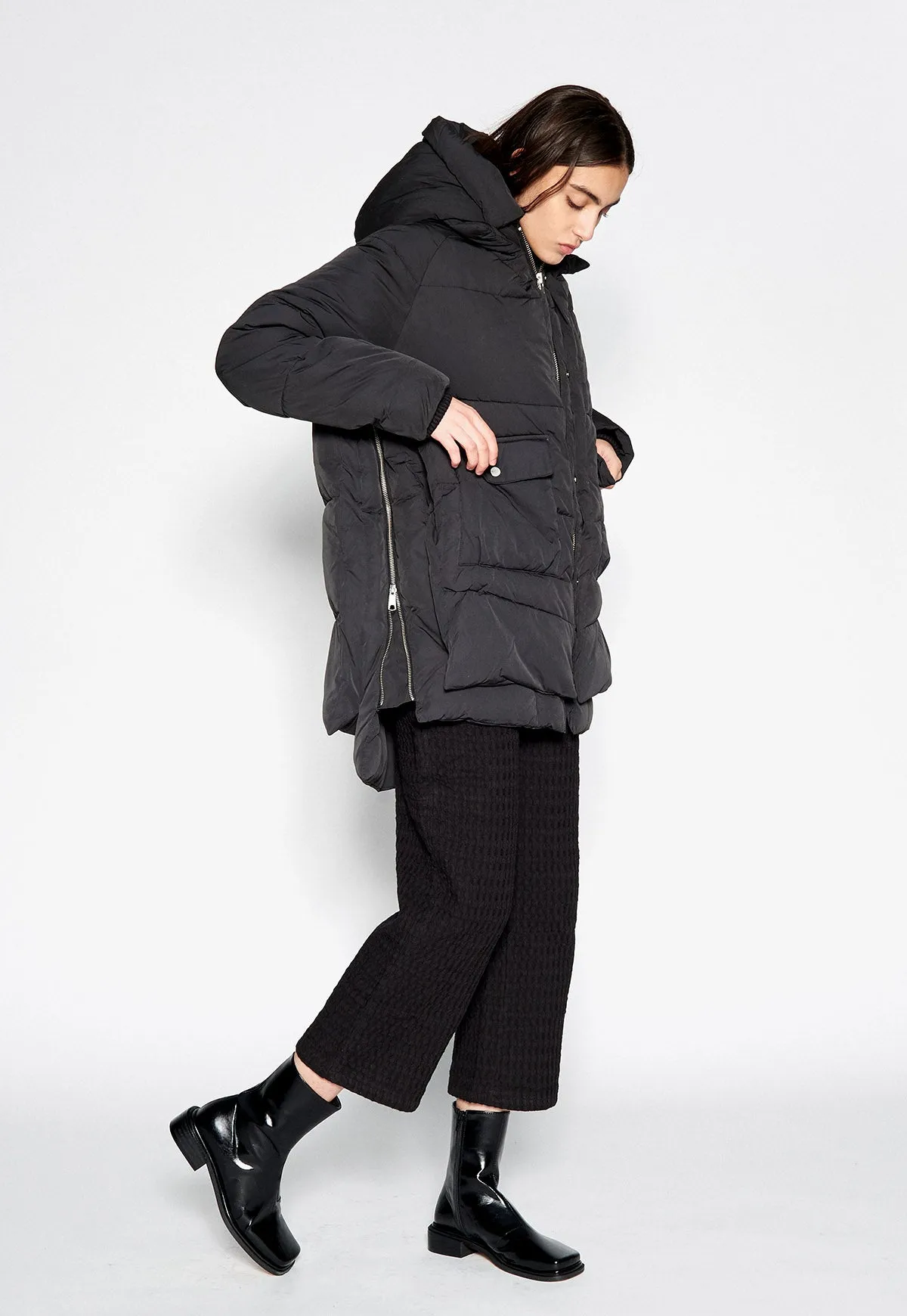 Lyndon Faux Down Jacket Black
