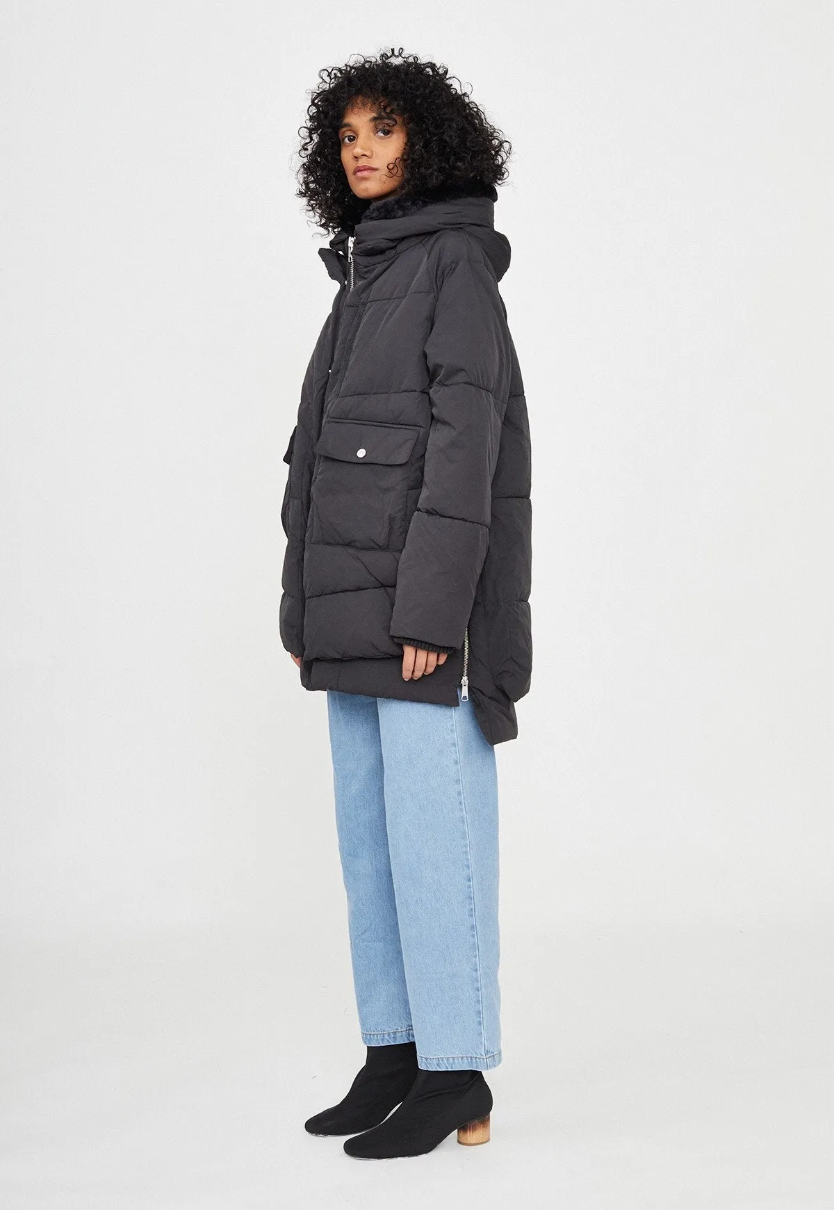 Lyndon Faux Down Jacket Black