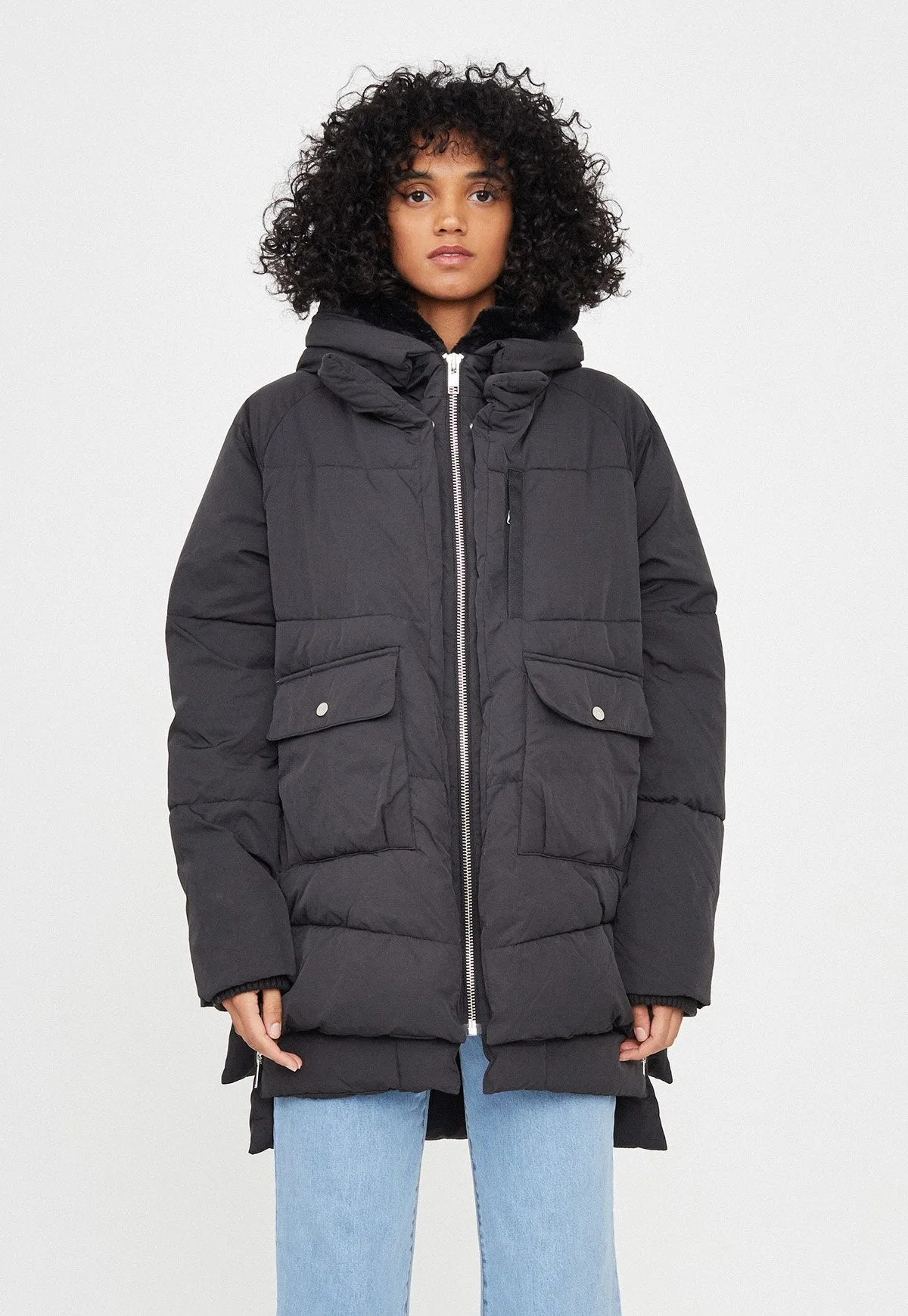 Lyndon Faux Down Jacket Black