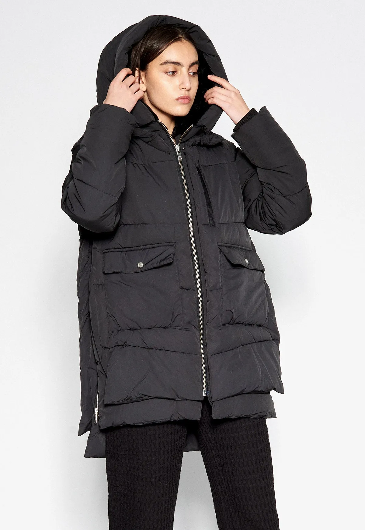 Lyndon Faux Down Jacket Black