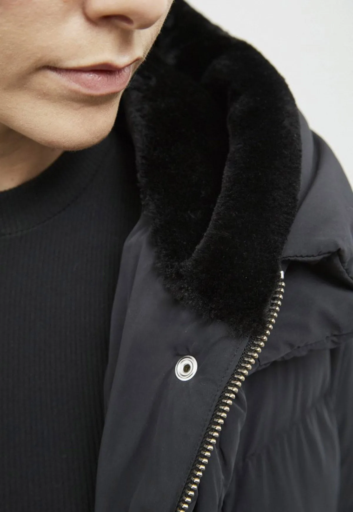 Lyndon Faux Down Jacket Black