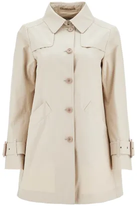 medium length waterproof beige cotton trench coat with buttons GC000482D 13218Z CHANTILLY