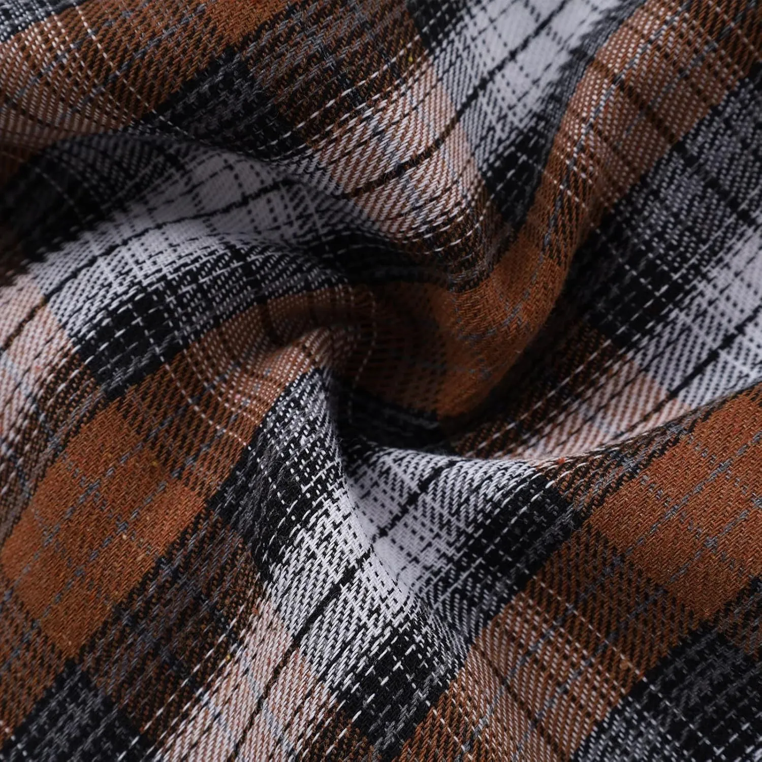 Men's Flannel Plaid Button Shirt Jackets with Hood, Casual Raglan Sleeve Checkered Hoody Shirts Fall Tops with Pocket